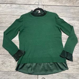 Sioni Milano green long sleeve sweater blouse size L